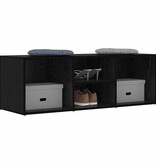 VidaXL Schoenenbank Zwart Eiken 102 x 35 x 35 cm Bewerkt hout