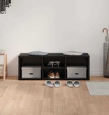 VidaXL Schoenenbank Zwart Eiken 102 x 35 x 35 cm Bewerkt hout