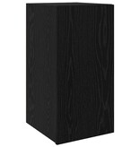 VidaXL Wand TV Kast Zwart Eiken 30,5 x 30 x 60 cm Bewerkt hout