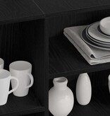 VidaXL Dressoir Zwart eiken 120 x 30 x 75 cm Bewerkt hout