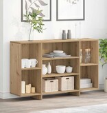 VidaXL Dressoir artisanaal eikenkleurig 120 x 30 x 75 cm Bewerkt hout
