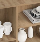 VidaXL Dressoir artisanaal eikenkleurig 120 x 30 x 75 cm Bewerkt hout