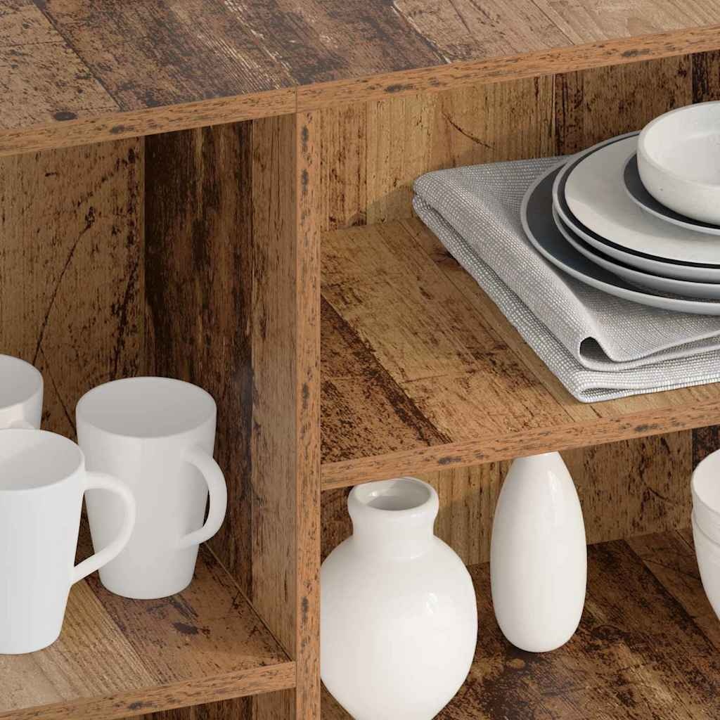 VidaXL Dressoir Oud hout 120 x 30 x 75 cm Bewerkt hout