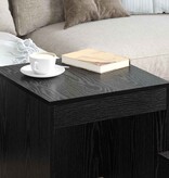 VidaXL Salontafel 3 pcs Zwart Eiken Bewerkt hout