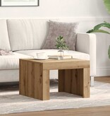 VidaXL Salontafel Artisan Eiken 50 x 50 x 35 cm Bewerkt hout