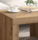 VidaXL Salontafel Artisan Eiken 50 x 50 x 35 cm Bewerkt hout