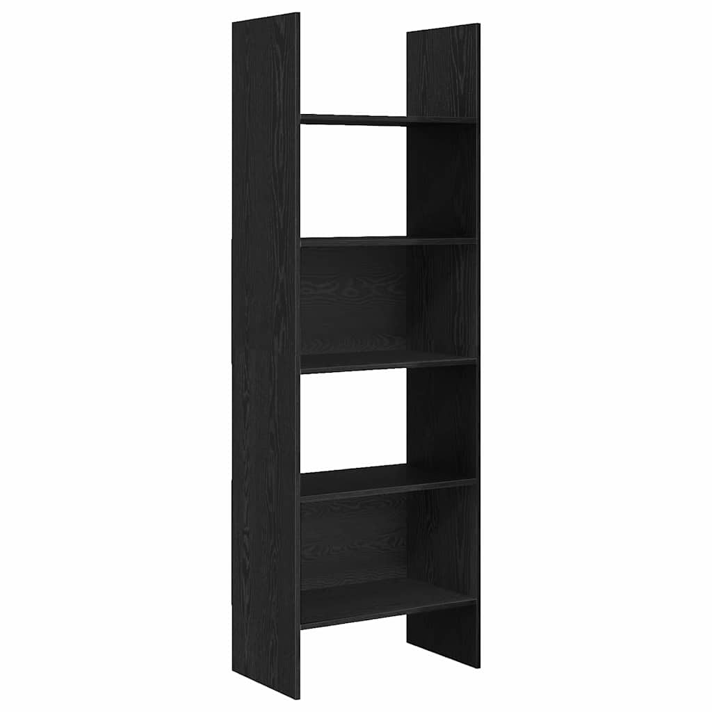 VidaXL Boekenkast Zwart eiken 60 x 35 x 180 cm Bewerkt hout