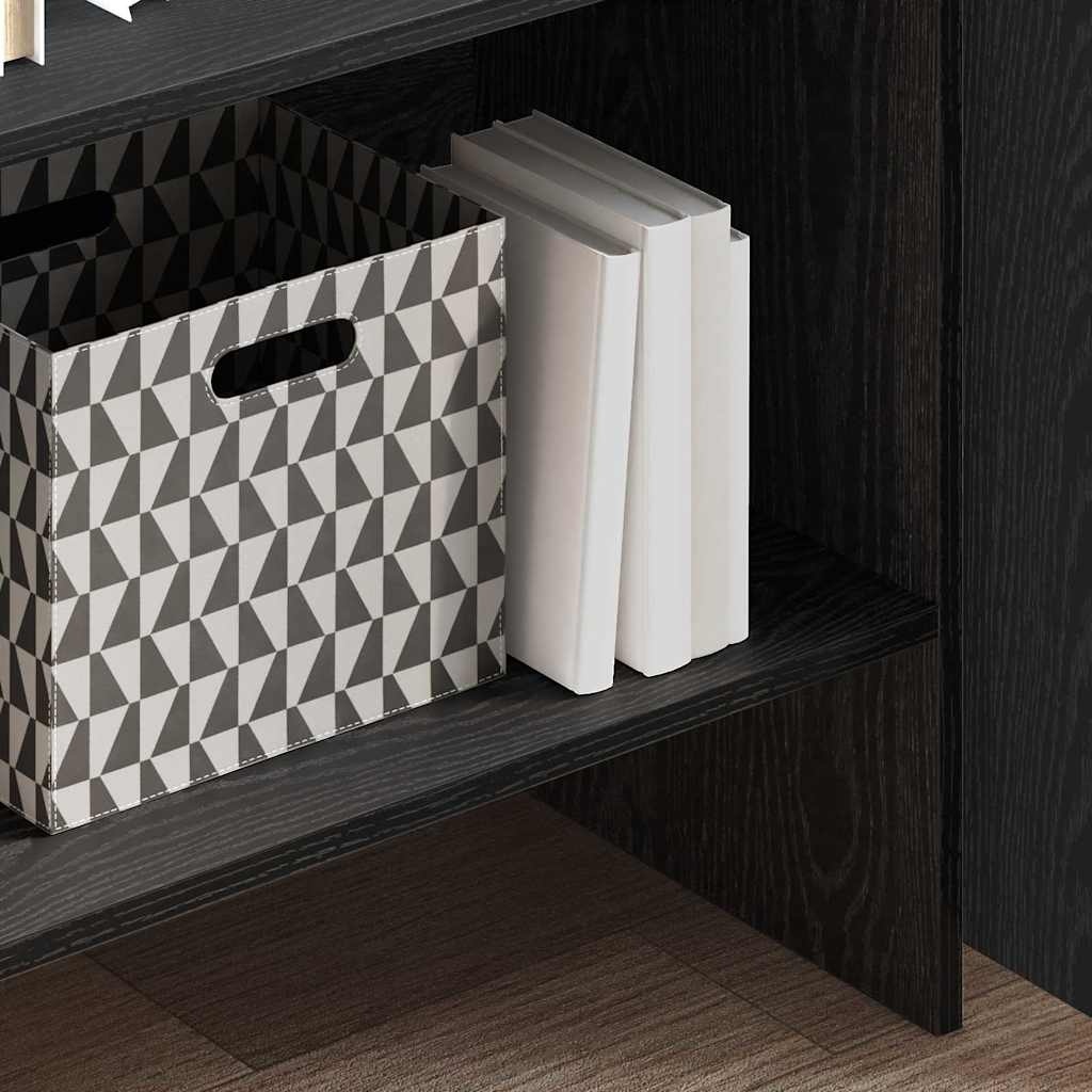 VidaXL Boekenkast Zwart eiken 60 x 35 x 180 cm Bewerkt hout