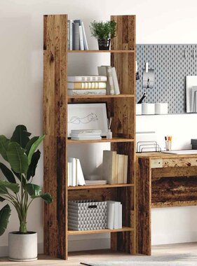 VidaXL Boekenkast Oud hout 60 x 35 x 180 cm Bewerkt hout