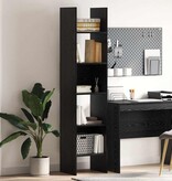 VidaXL Boekenkast Zwart eiken 40 x 35 x 180 cm Bewerkt hout