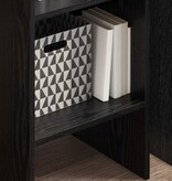 VidaXL Boekenkast Zwart eiken 40 x 35 x 180 cm Bewerkt hout