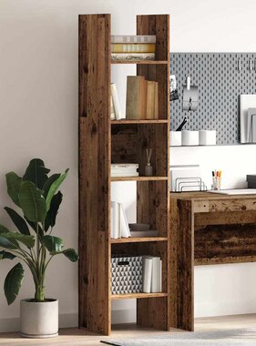 VidaXL Boekenkast Oud hout 40 x 35 x 180 cm Bewerkt hout