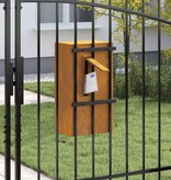 VidaXL Brievenbus Roestig 30 x 23 x 55 cm Cortenstaal