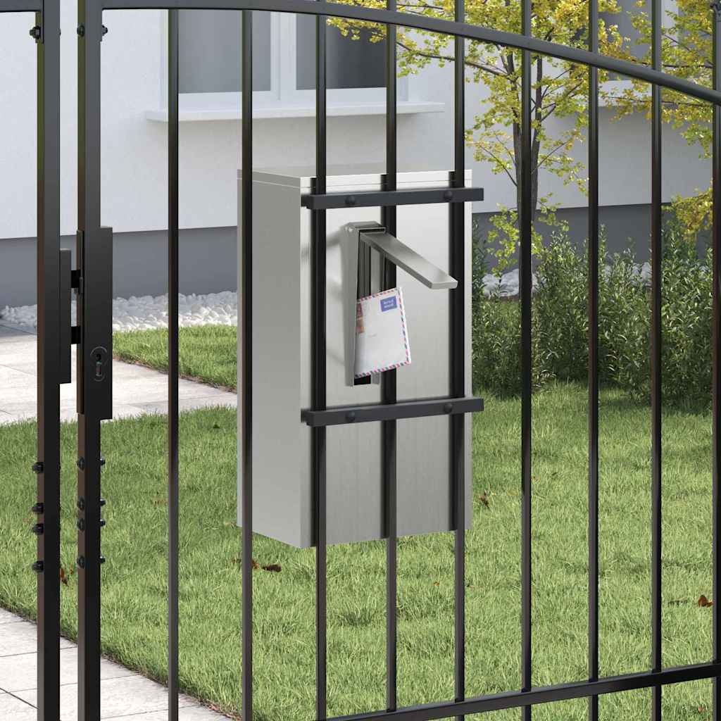 VidaXL Brievenbus Zwart 30 x 23 x 55 cm Gegalvaniseerd staal