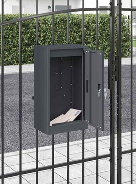 VidaXL Brievenbus Antraciet 30 x 23 x 55 cm Staal