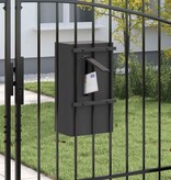VidaXL Brievenbus Zwart 30 x 23 x 55 cm Staal