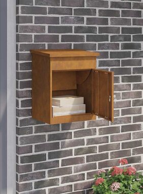 VidaXL Pakket inwerp box Roestig 44 x 35 x 59 cm Cortenstaal