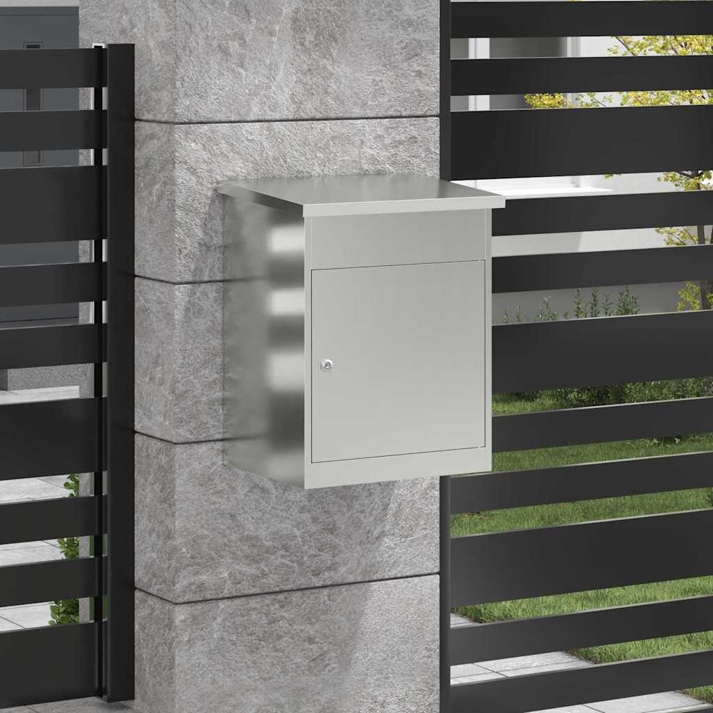 VidaXL Pakket inwerp box Zwart 44 x 35 x 59 cm Gegalvaniseerd staal