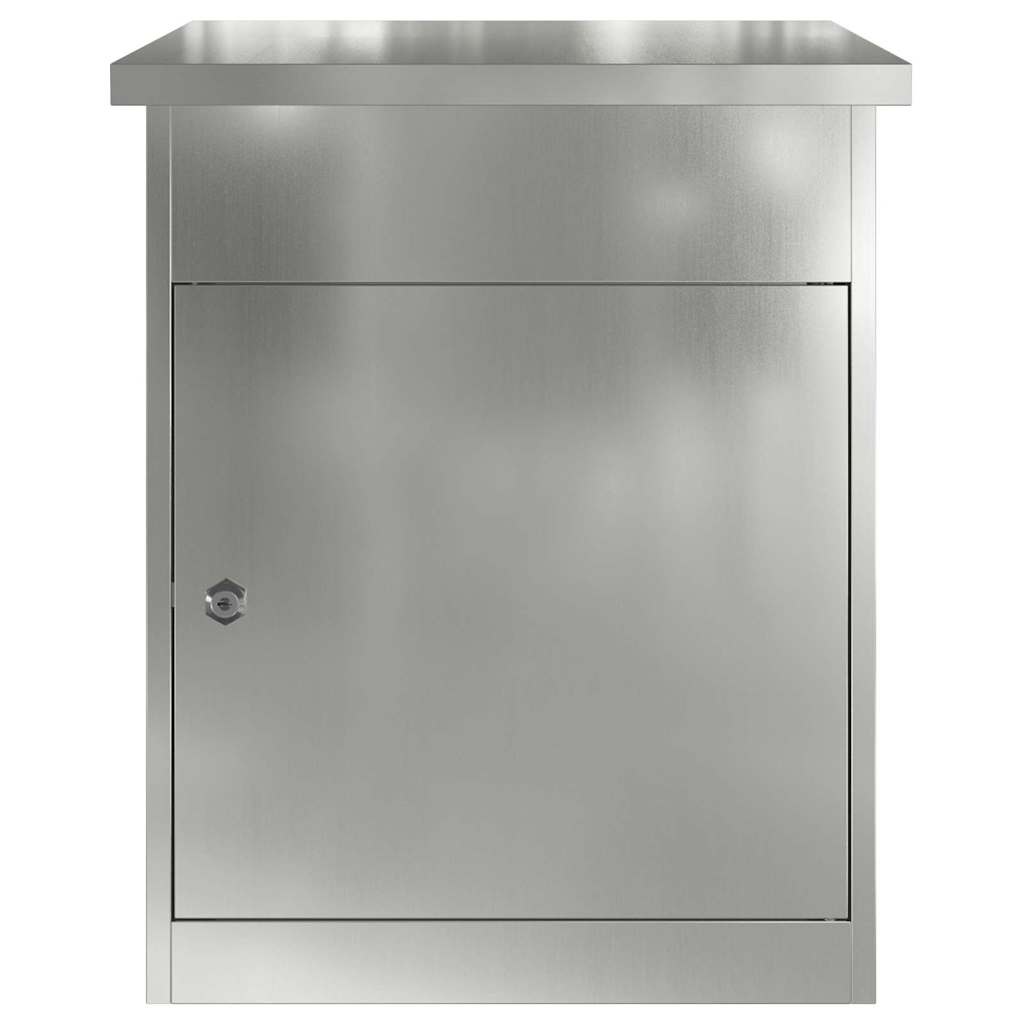 VidaXL Pakket inwerp box Zwart 44 x 35 x 59 cm Gegalvaniseerd staal