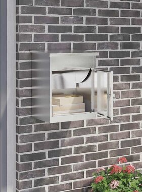 VidaXL Pakket inwerp box Zwart 44 x 35 x 59 cm Roestvrij staal