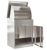VidaXL Pakket inwerp box Zwart 44 x 35 x 59 cm Roestvrij staal