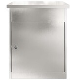 VidaXL Pakket inwerp box Zwart 44 x 35 x 59 cm Roestvrij staal