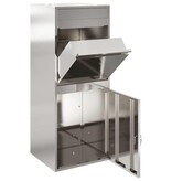 VidaXL Pakket inwerp box Zwart 41 x 38 x 103 cm Roestvrij staal