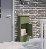 VidaXL Pakket inwerp box Olijfgroen 44.5 x 29 x 110.5 cm Staal