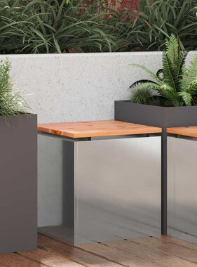 VidaXL Tuinbank Zilver 40 x 40 x 43 cm Gegalvaniseerd staal