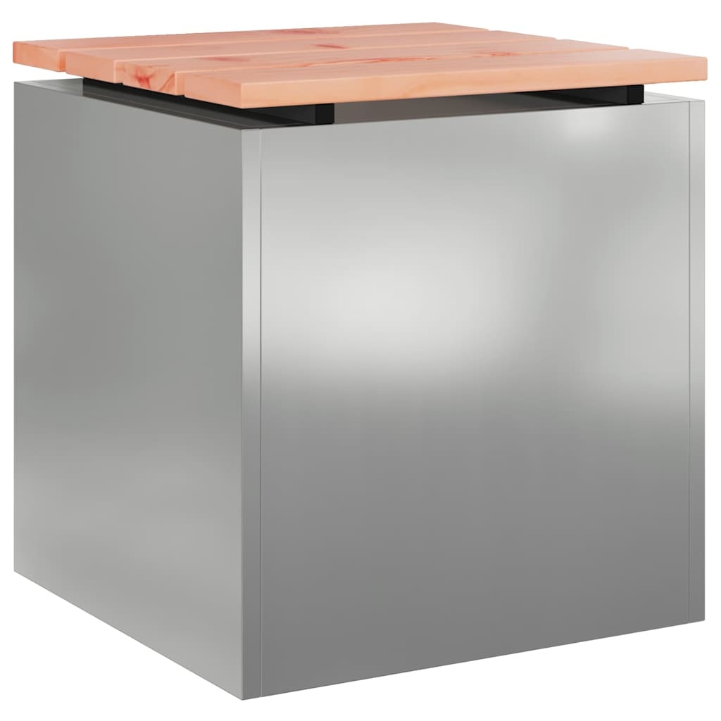 VidaXL Tuinbank Zilver 40 x 40 x 43 cm Gegalvaniseerd staal