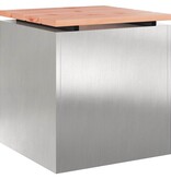 VidaXL Tuinbank Zilver 40 x 40 x 43 cm Roestvrij staal