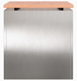 VidaXL Tuinbank Zilver 40 x 40 x 43 cm Roestvrij staal
