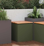 VidaXL Tuinbank Olijfgroen 40 x 40 x 43 cm Staal