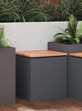 VidaXL Tuinbank Antraciet 40 x 40 x 43 cm Staal
