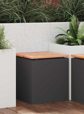 VidaXL Tuinbank Zwart 40 x 40 x 43 cm Staal