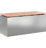 VidaXL Tuinbank Zilver 100 x 40 x 43 cm Gegalvaniseerd staal