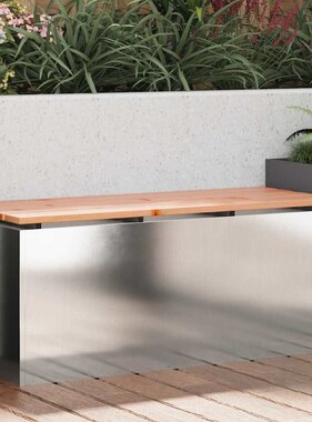 VidaXL Tuinbank Zilver 100 x 40 x 43 cm Roestvrij staal