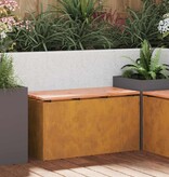 VidaXL Tuinbank Roestig 80 x 40 x 43 cm Cortenstaal