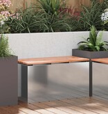 VidaXL Tuinbank Zilver 80 x 40 x 43 cm Gegalvaniseerd staal