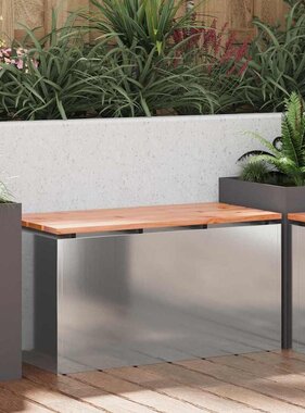 VidaXL Tuinbank Zilver 80 x 40 x 43 cm Gegalvaniseerd staal