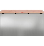 VidaXL Tuinbank Zilver 80 x 40 x 43 cm Gegalvaniseerd staal