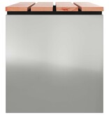VidaXL Tuinbank Zilver 80 x 40 x 43 cm Gegalvaniseerd staal
