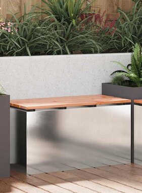 VidaXL Tuinbank Zilver 80 x 40 x 43 cm Roestvrij staal