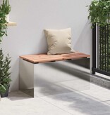 VidaXL Tuinbank Zilver 80 x 40 x 43 cm Roestvrij staal