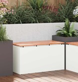 VidaXL Tuinbank Wit 80 x 40 x 43 cm Staal