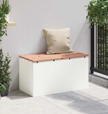 VidaXL Tuinbank Wit 80 x 40 x 43 cm Staal