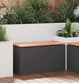 VidaXL Tuinbank Zwart 80 x 40 x 43 cm Staal