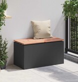 VidaXL Tuinbank Zwart 80 x 40 x 43 cm Staal