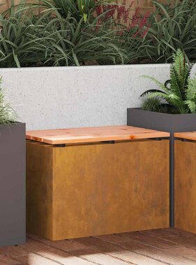 VidaXL Tuinbank Roestig 60 x 40 x 43 cm Cortenstaal