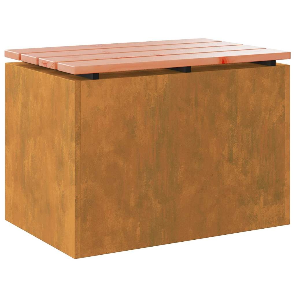 VidaXL Tuinbank Roestig 60 x 40 x 43 cm Cortenstaal